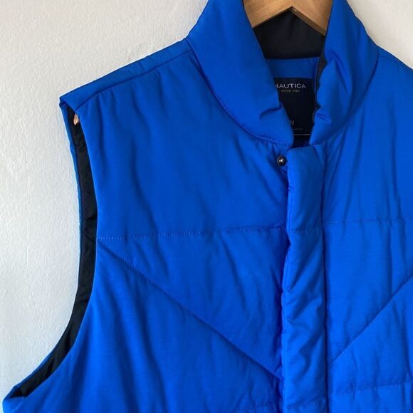 New Nautica Men's Quilted Vest Primaloft Crest Blue - Picture 2 of 9